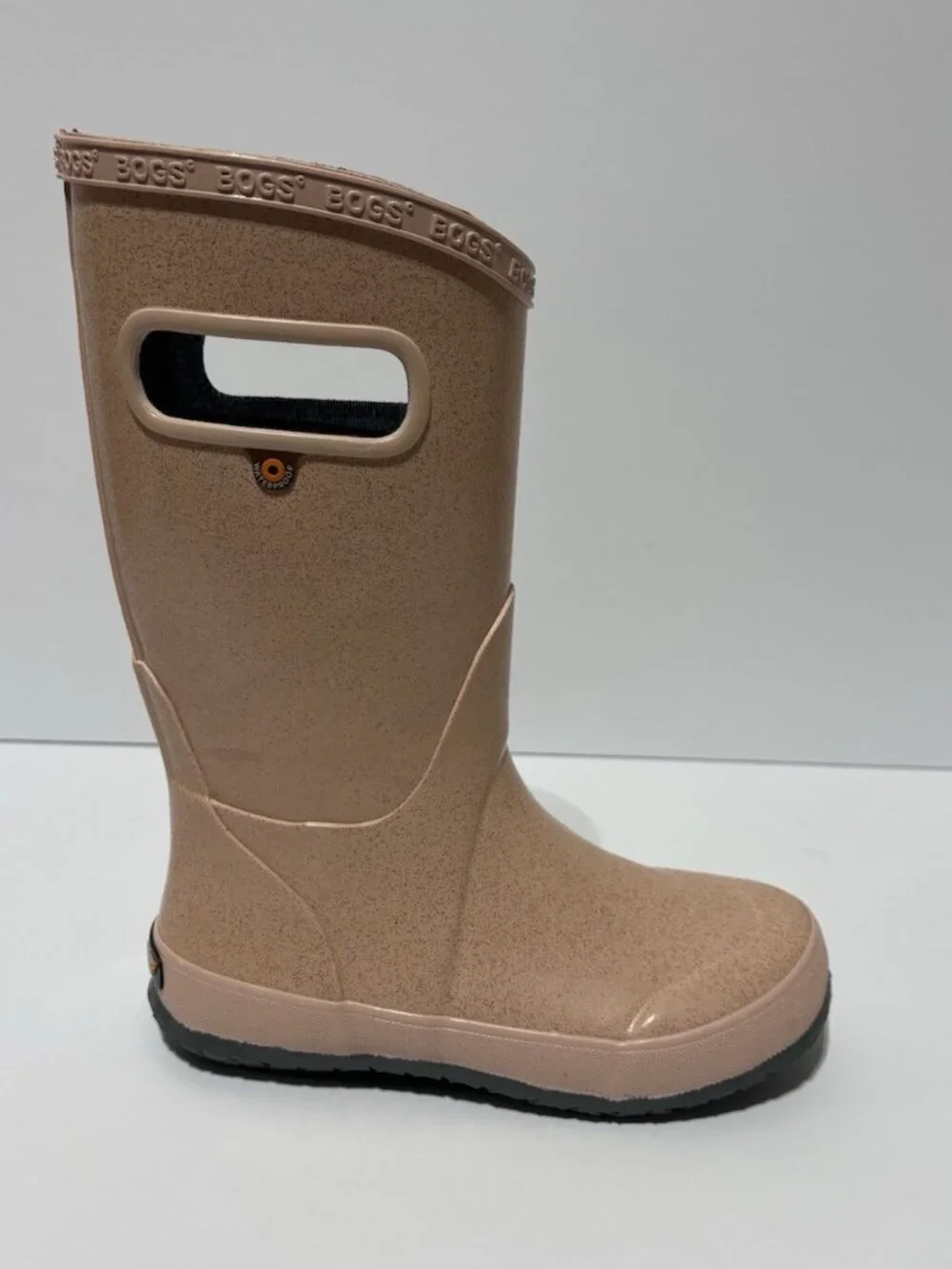 Bogs Big Kids’ Rain Boot Glitter Rose Gold, Girls’ 1 M